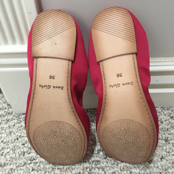 Zara Girls Pink Blush Jeweled Ballet Flats in 38 - Picture 5 of 7